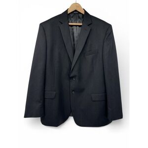 Pronto Uomo Platinum 100% Wool Blazer 52L Charcoal Gray 2 Button